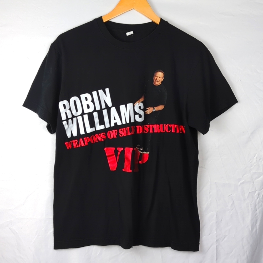 VINTAGE Robin Williams Weapons of Self Destruction VIP T-Shirt